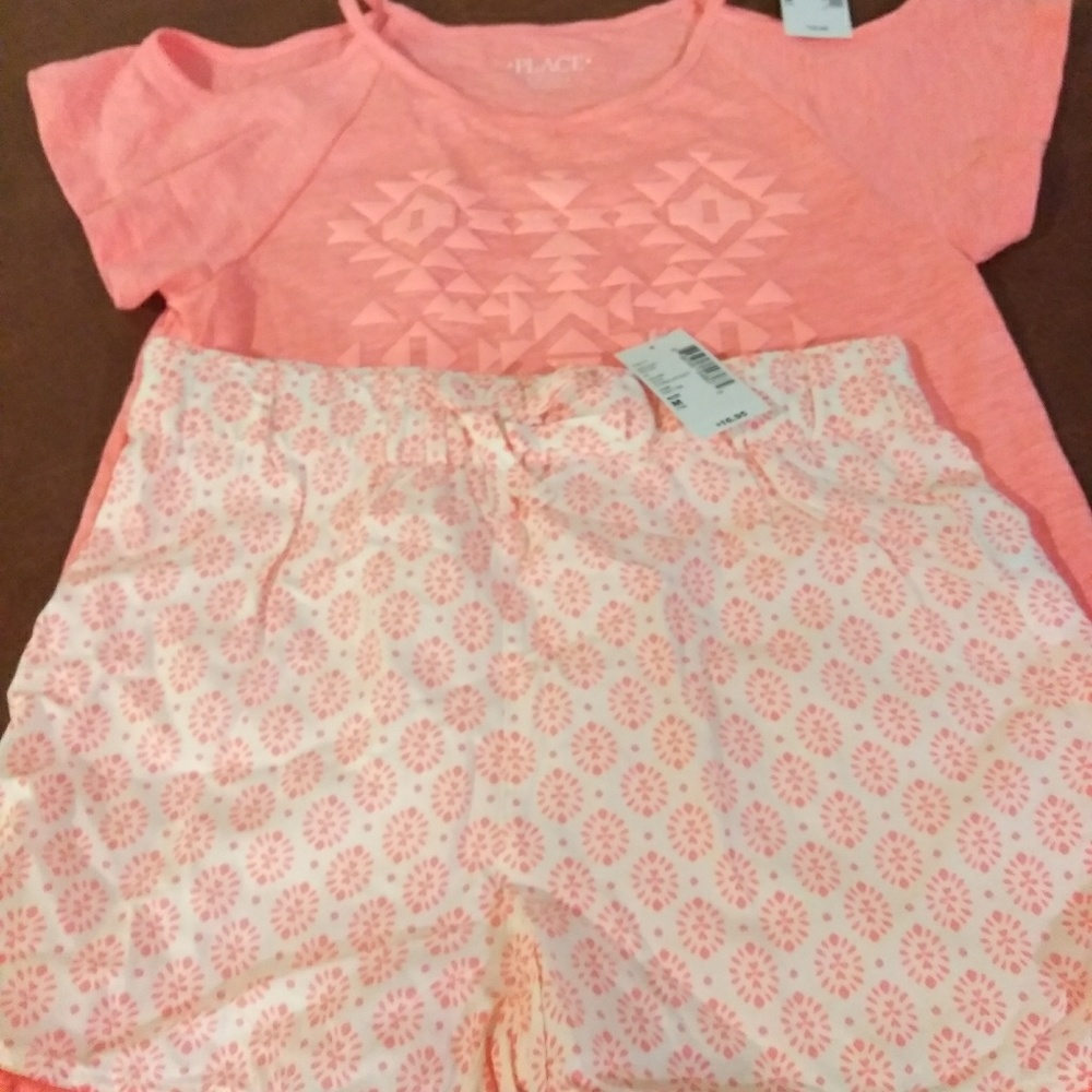 Short Set from Children's Place pinkish orangish.
